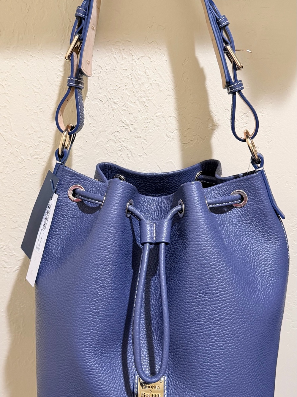 Women’s Blue Drawstring Bucket Bag by Doony & Bourke
